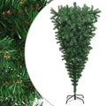Árbol de Navidad artificial invertido con soporte verde 120 cm