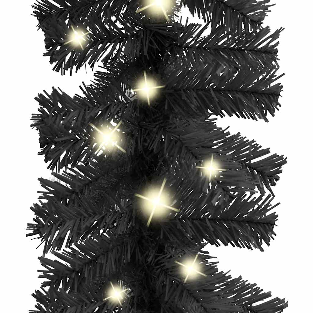 Guirnalda de Navidad con luces LED negro 10 m