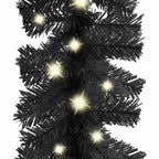 Guirnalda de Navidad con luces LED negro 10 m