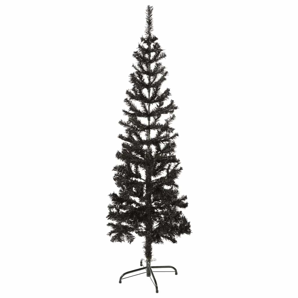 Árbol de Navidad delgado negro 150 cm