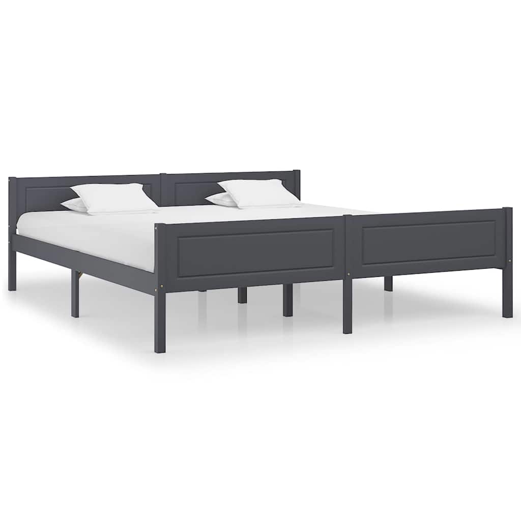 Cama sin colchón madera maciza de pino blanca 180x200 cm