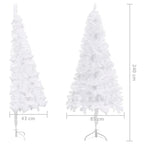 Árbol de Navidad artificial de esquina blanco 240 cm PVC