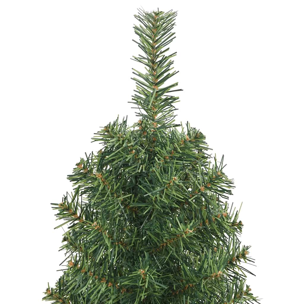 Árbol de Navidad artificial delgado y soporte PVC verde 120 cm