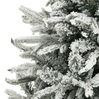 Árbol de Navidad artificial con nieve PVC y PE verde 150 cm