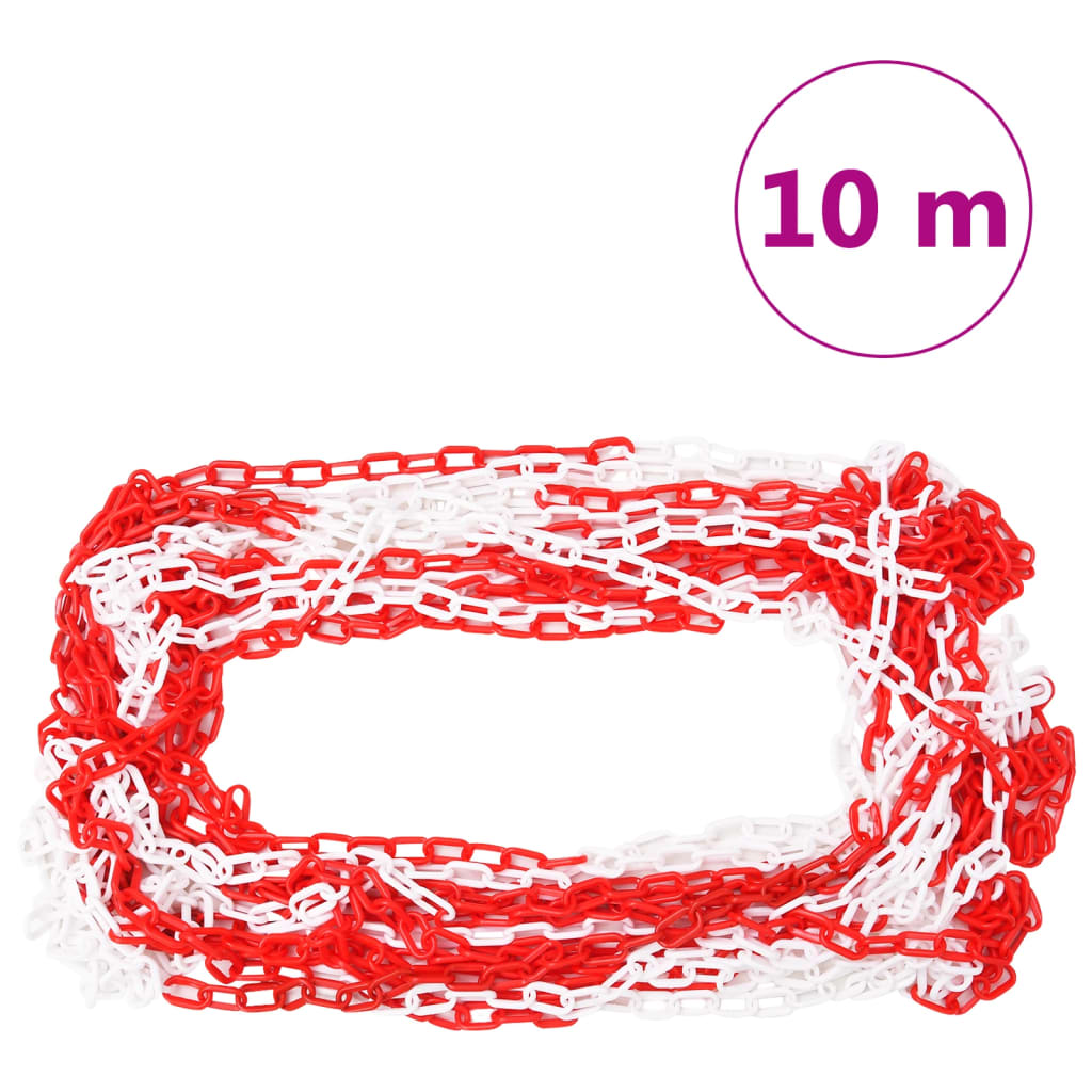 Juego de conos con cadena 10 m rojo y blanco