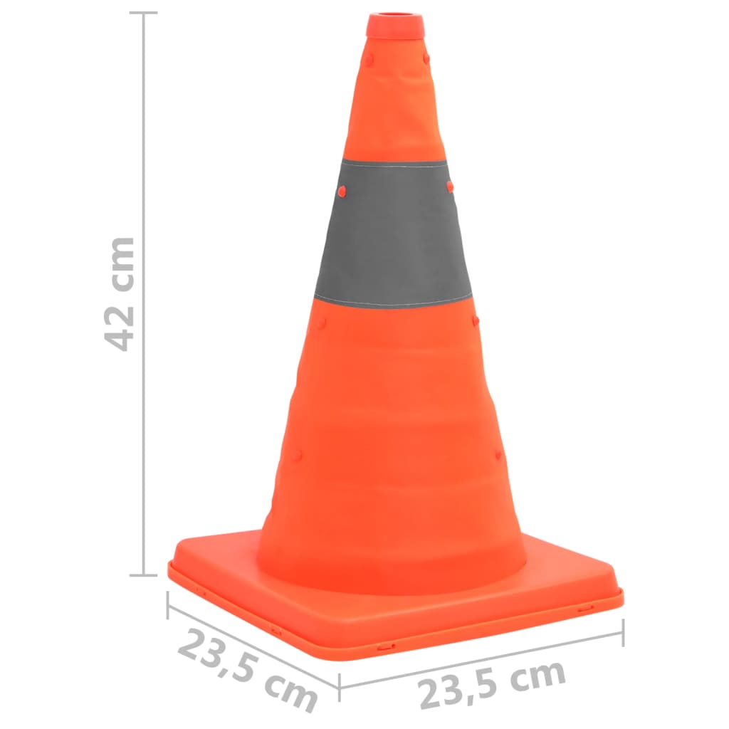 Conos de tráfico emergentes 10 unidades 42 cm