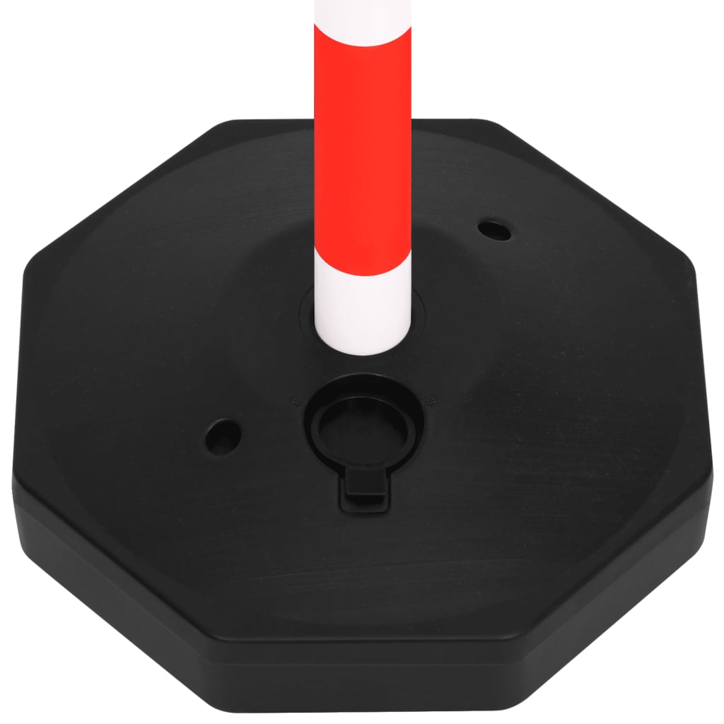 Juego de barrera con postes y cadena plástico 10 m