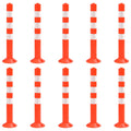 Bolardos de control de tráfico 10 unidades PE 75 cm