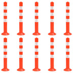 Bolardos de control de tráfico 10 unidades PE 75 cm