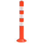 Bolardos de control de tráfico 10 unidades PE 75 cm