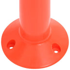 Bolardos de control de tráfico 10 uds con cadena PE 75 cm