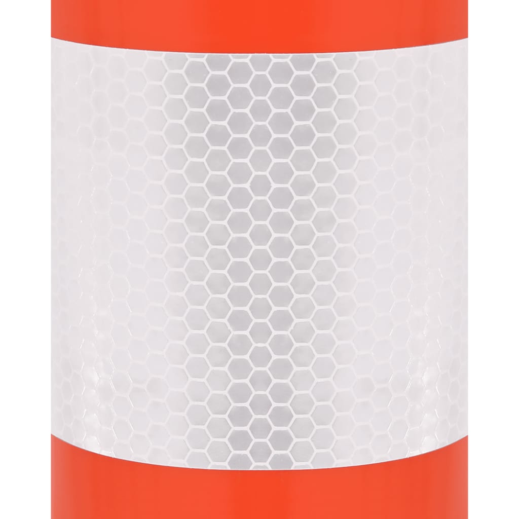 Bolardos de control de tráfico 10 uds con cadena PE 75 cm
