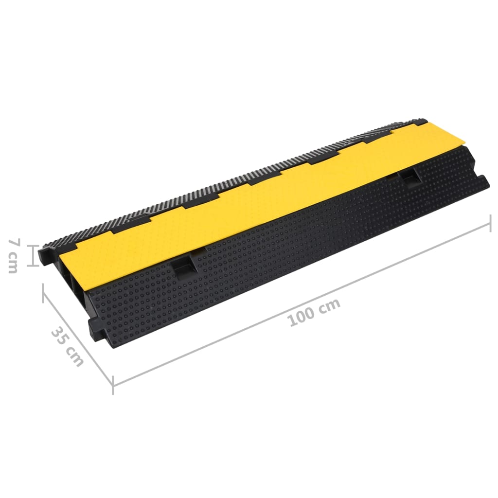Rampas protectoras de cables con 2 canales 2 uds goma 100 cm