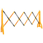 Barrera de tráfico plegable amarillo y negro 250x38x96 cm