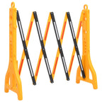 Barrera de tráfico plegable amarillo y negro 250x38x96 cm