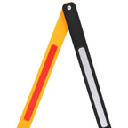 Barrera de tráfico plegable amarillo y negro 250x38x96 cm
