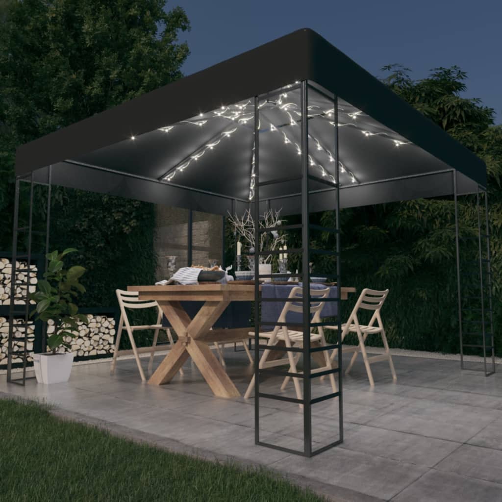 Carpa cenador de jardín blanco 3x3 m