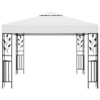 Carpa cenador de jardín con tira de luz LED 3x3 m blanco
