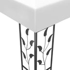 Carpa cenador de jardín con tira de luz LED 3x3 m blanco