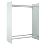 Leñero de vidrio templado blanco 80x35x100 cm