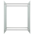 Leñero de vidrio templado blanco 80x35x100 cm