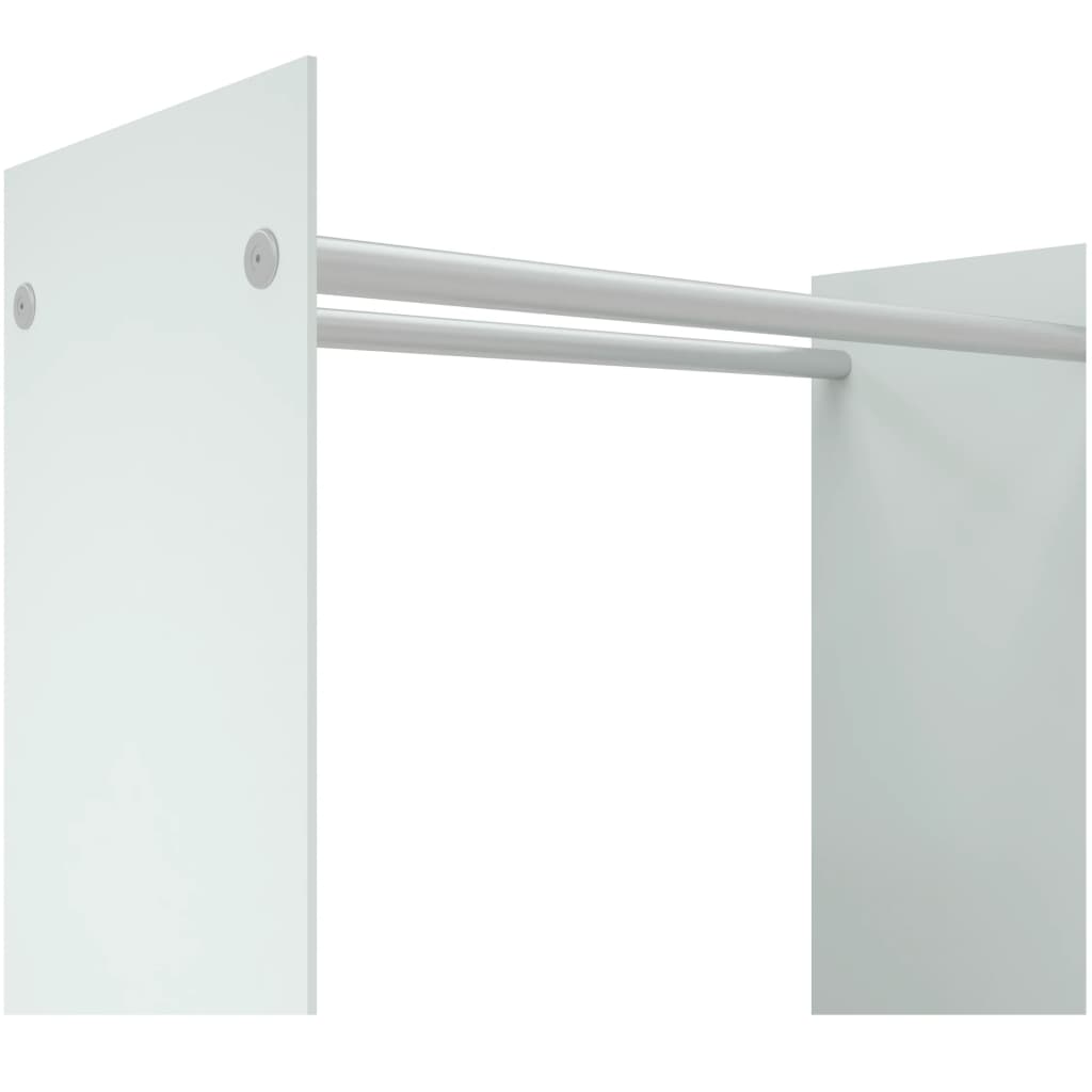 Leñero de vidrio templado blanco 80x35x100 cm