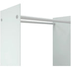 Leñero de vidrio templado blanco 80x35x100 cm