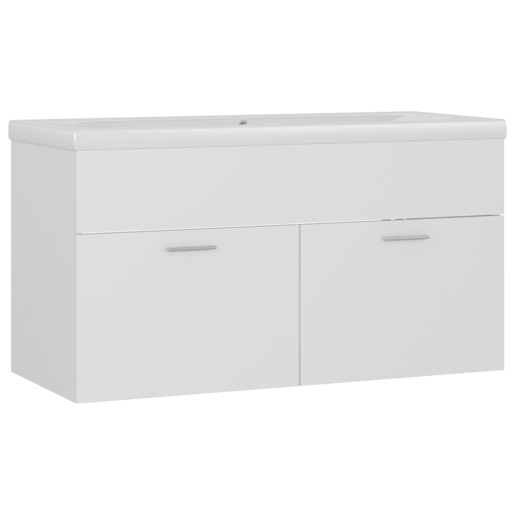 Mueble con lavabo madera de ingeniería blanco