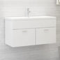 Mueble con lavabo madera de ingeniería blanco