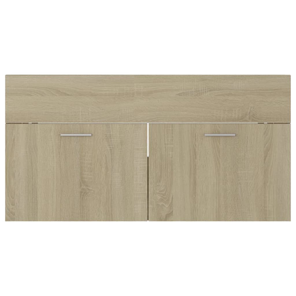 Mueble con lavabo madera de ingeniería roble Sonoma