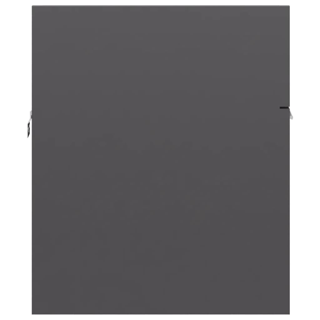 Mueble con lavabo madera de ingeniería gris brillante