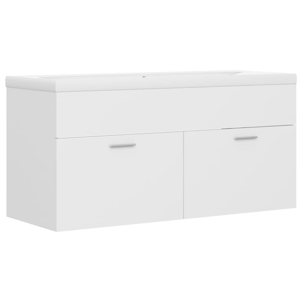 Mueble con lavabo madera de ingeniería blanco