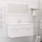 Mueble con lavabo madera de ingeniería blanco