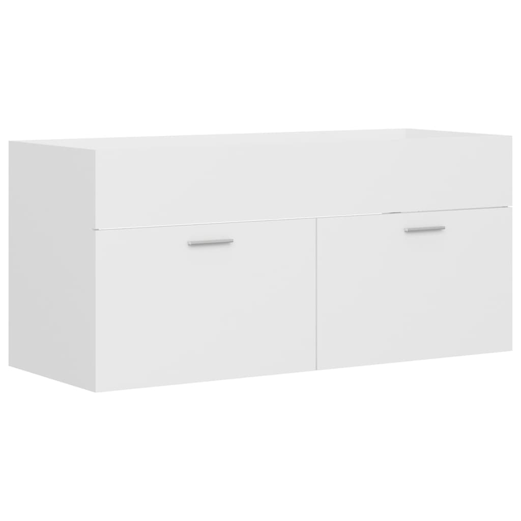Mueble con lavabo madera de ingeniería blanco
