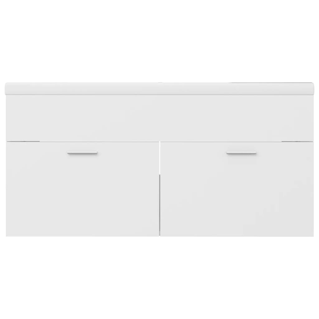 Mueble con lavabo madera de ingeniería blanco