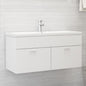 Mueble con lavabo madera de ingeniería blanco