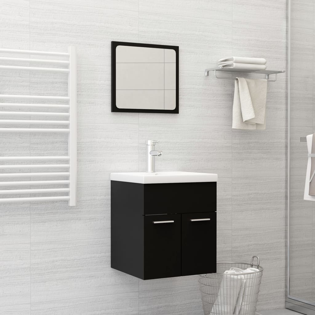 Conjunto de móveis de casa de banho madeira processada branco