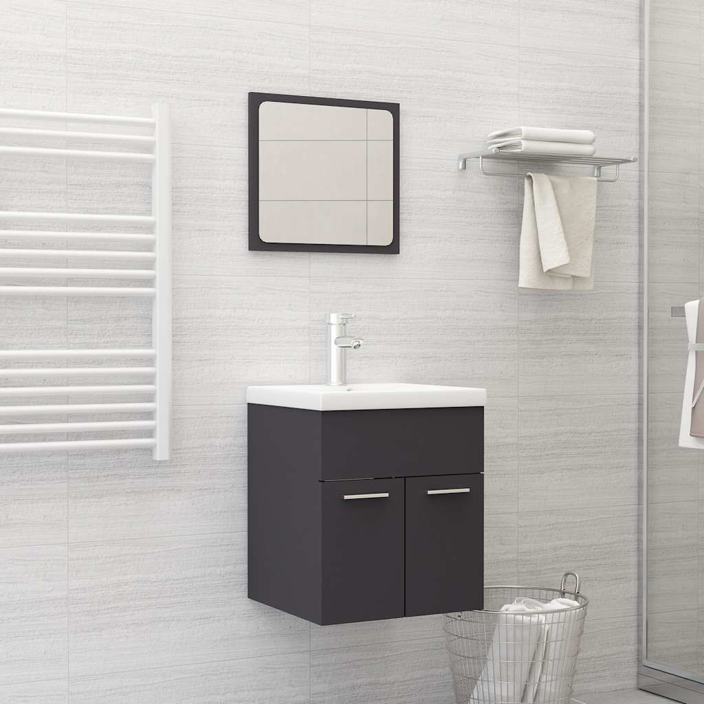 Conjunto de móveis de casa de banho madeira processada branco