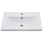 Juego de muebles de baño madera de ingeniería blanco