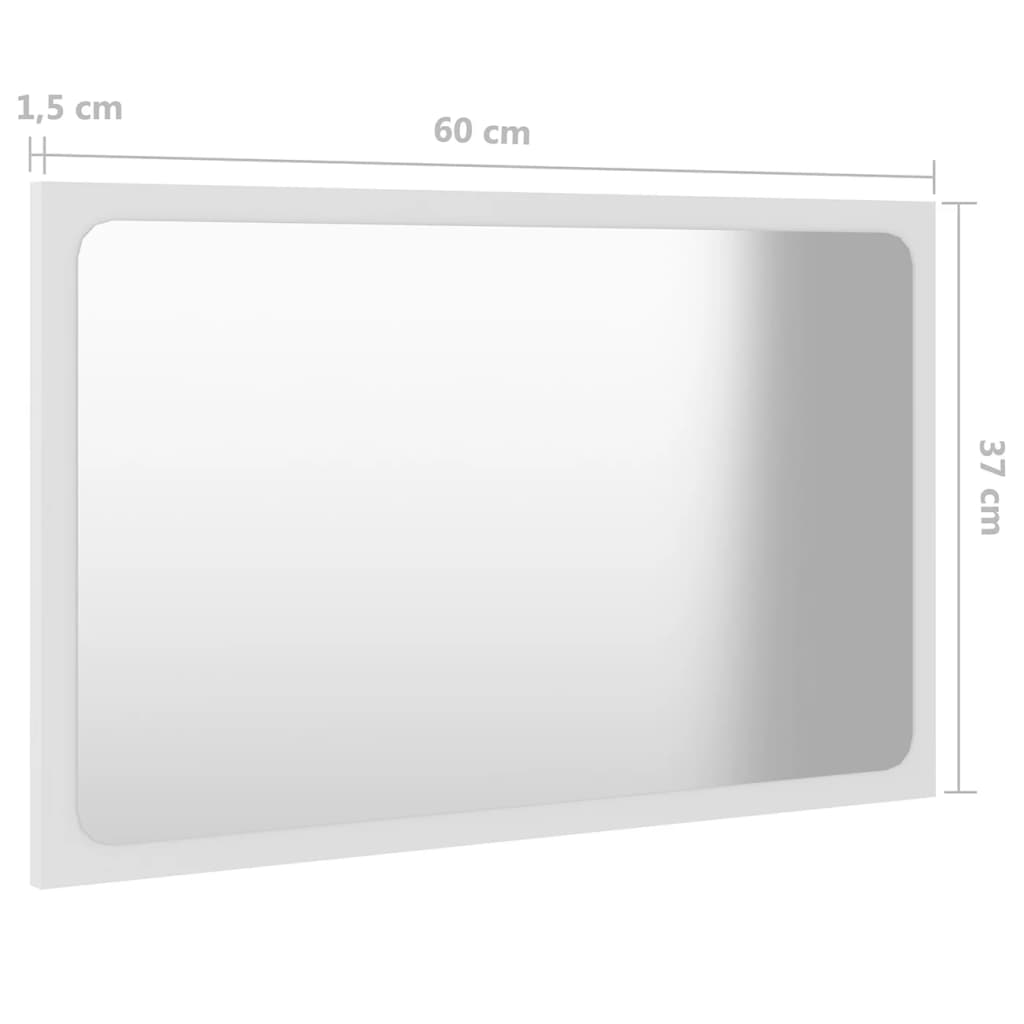 Juego de muebles de baño madera de ingeniería blanco