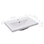 Juego de muebles de baño madera de ingeniería blanco