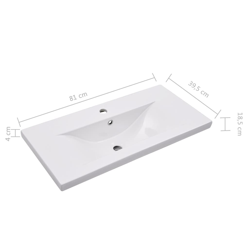 Set de muebles de baño madera ingeniería blanco y roble Sonoma