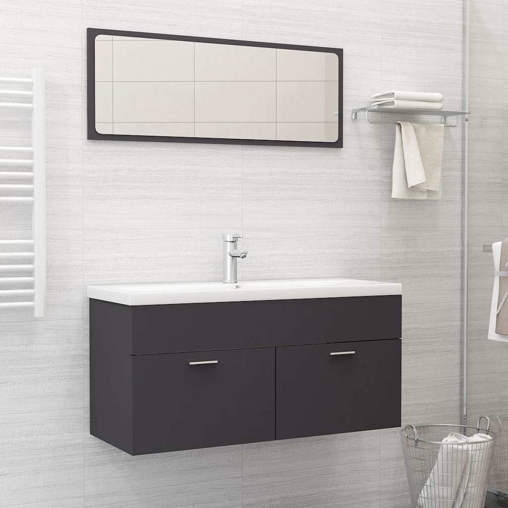 Conjunto de muebles de baño de madera antigua madera ingeniería