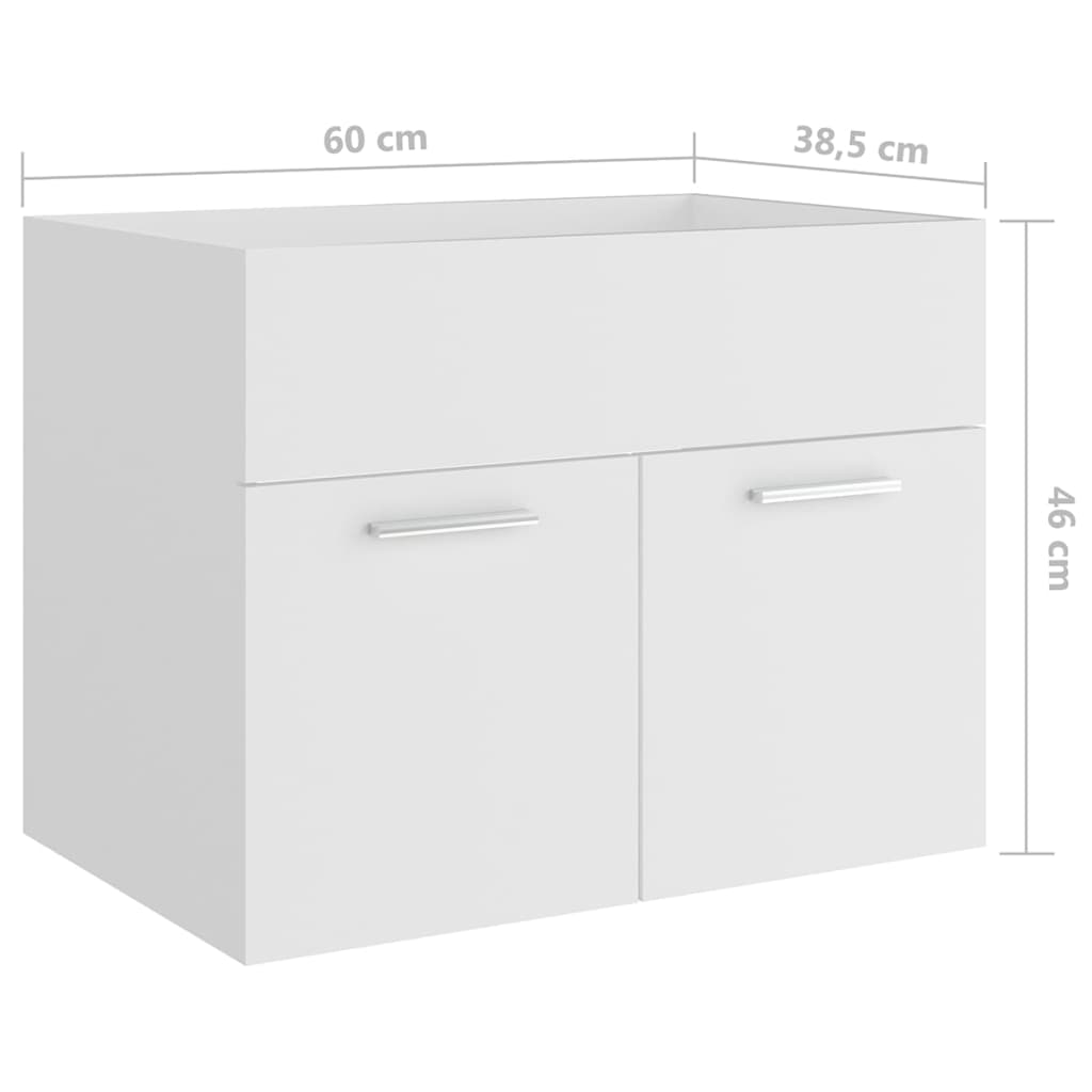 Conjunto de muebles de baño aglomerado blanco