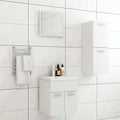 Conjunto de muebles de baño 2 piezas contrachapada blanco