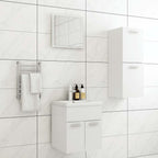 Conjunto de muebles de baño 2 piezas contrachapada blanco