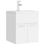 Mueble con lavabo blanco madera contrachapada