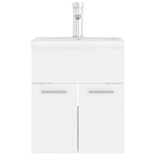 Mueble con lavabo blanco madera contrachapada