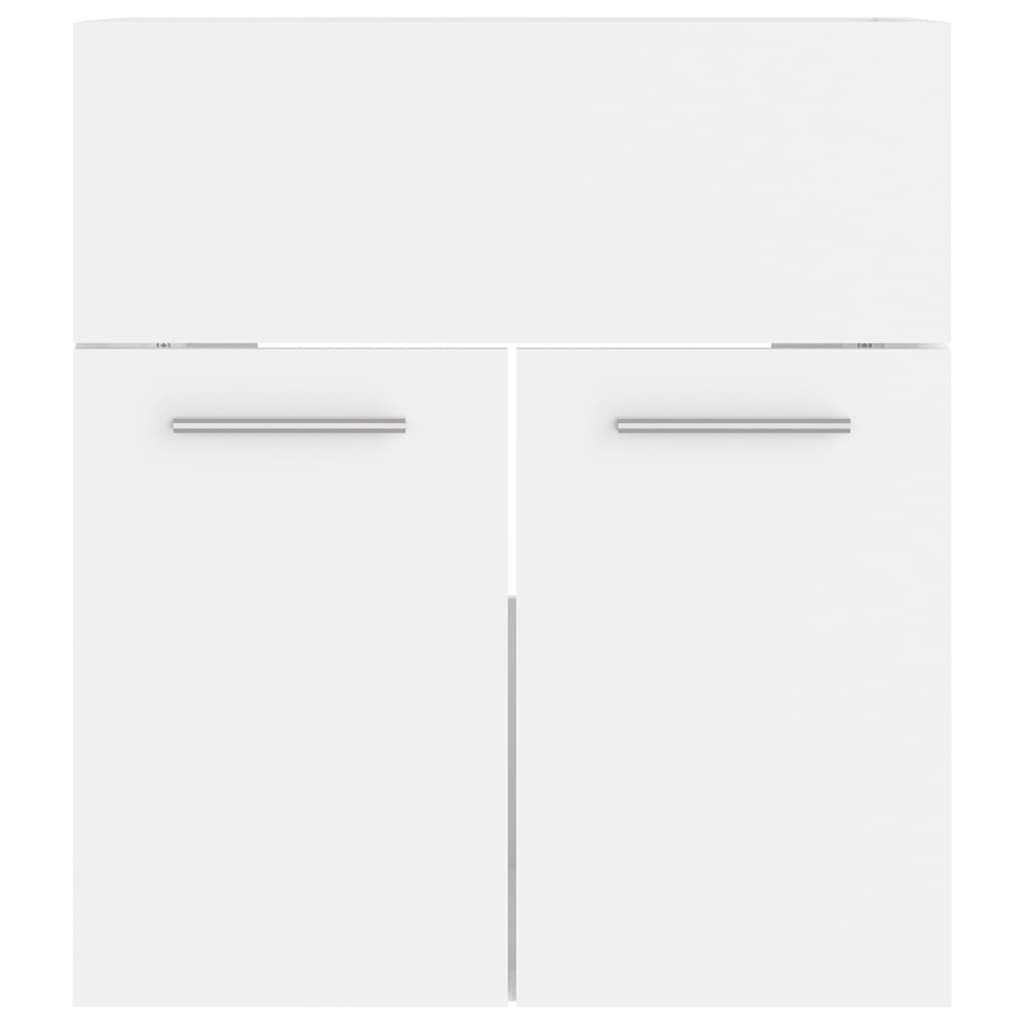 Mueble con lavabo blanco madera contrachapada