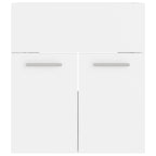 Mueble con lavabo blanco madera contrachapada